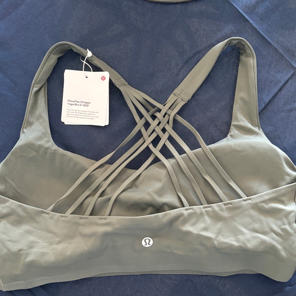 lululemon athletica Strappy Back Sports Bra - Olive Green - Picture 2 of 4
